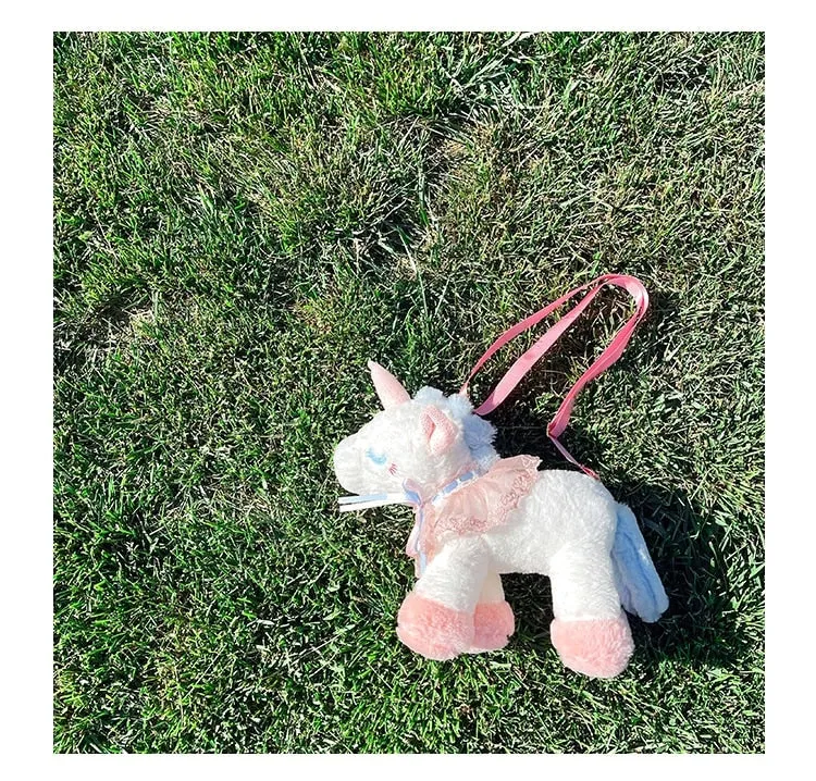 Ballerina Unicorn Plush Handbag