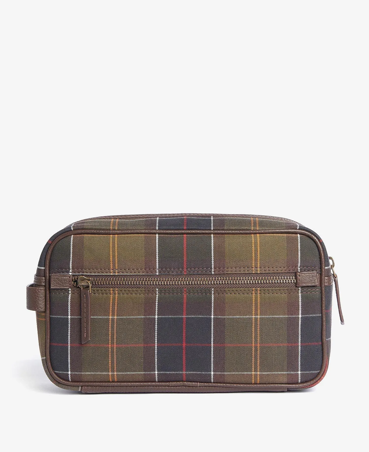 Barbour Tartan & Leather Wash Bag