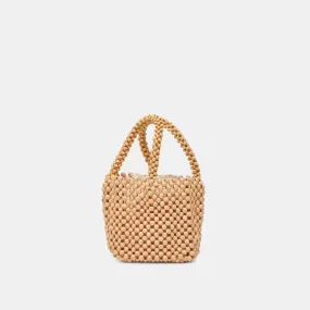 BESS HANDBAG NATURAL WOOD