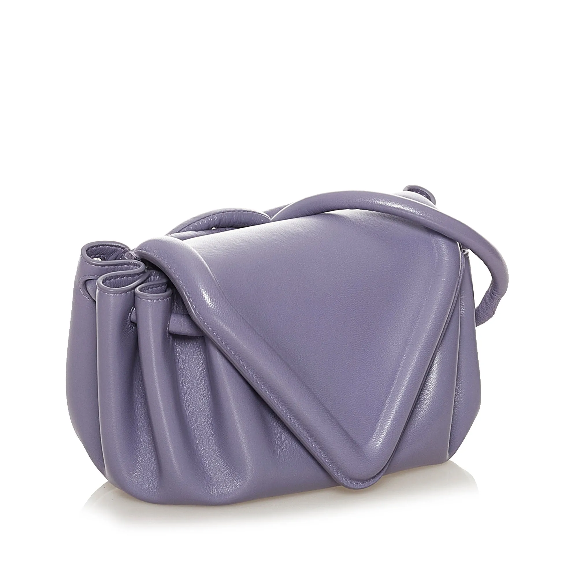 Bottega Veneta Beak Crossbody Bag Purple