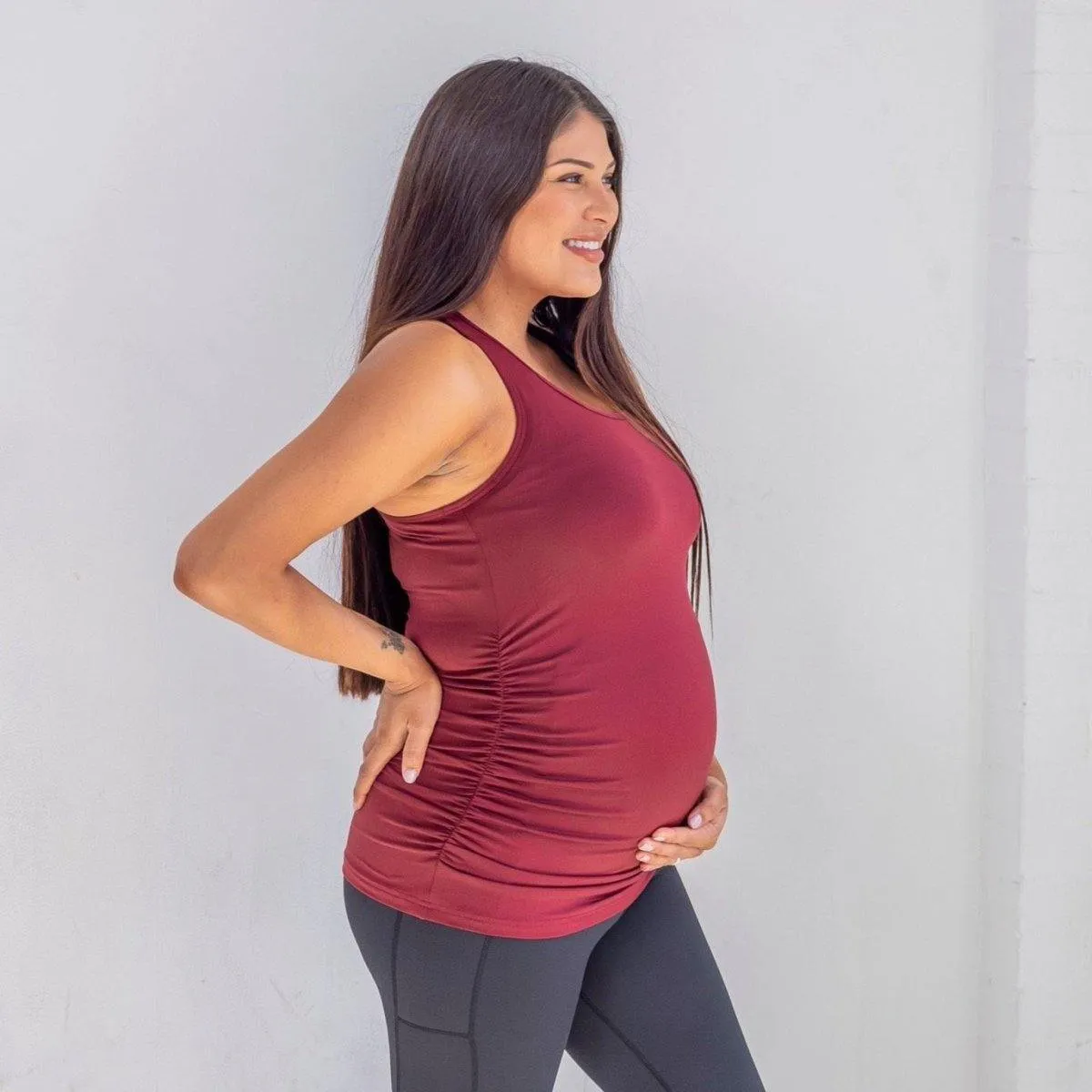 Bumpin' Maternity Tank - Mulberry