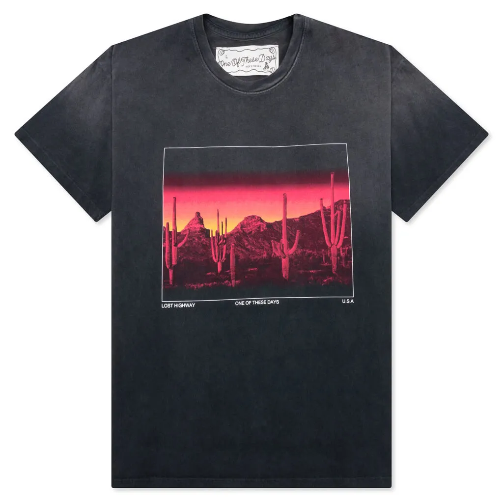 Burning Landscape Tee - Washed Black