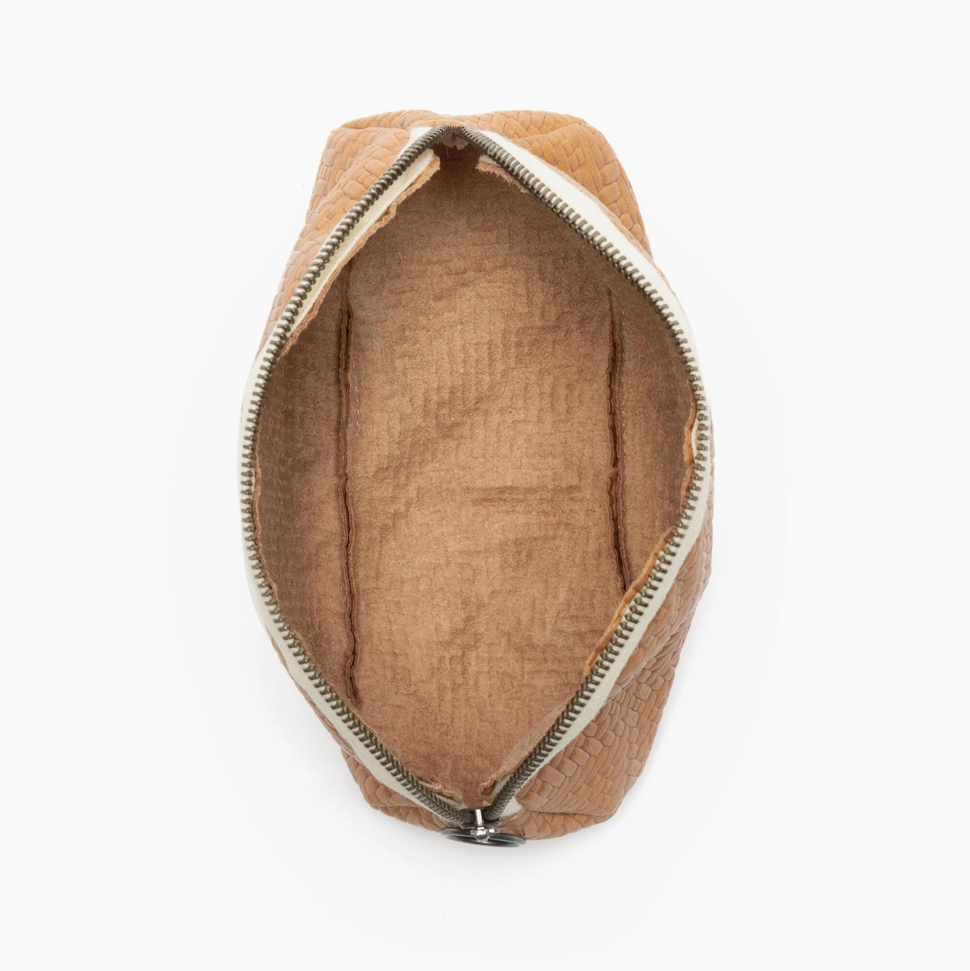 Butterscotch Weave Cosmetic Pouch