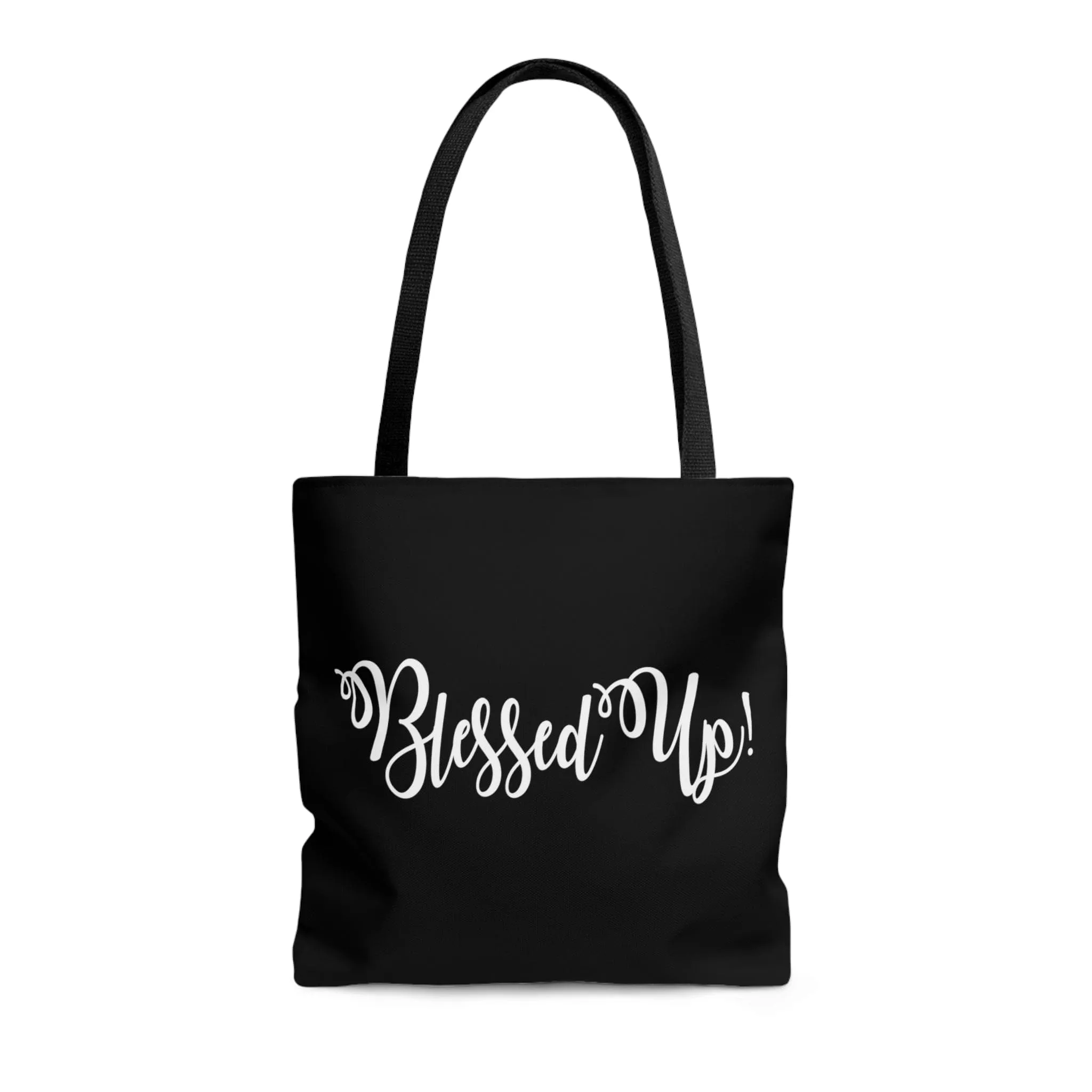 Canvas Tote Bag Blessed Up Christian Inspiration Motivational Quote