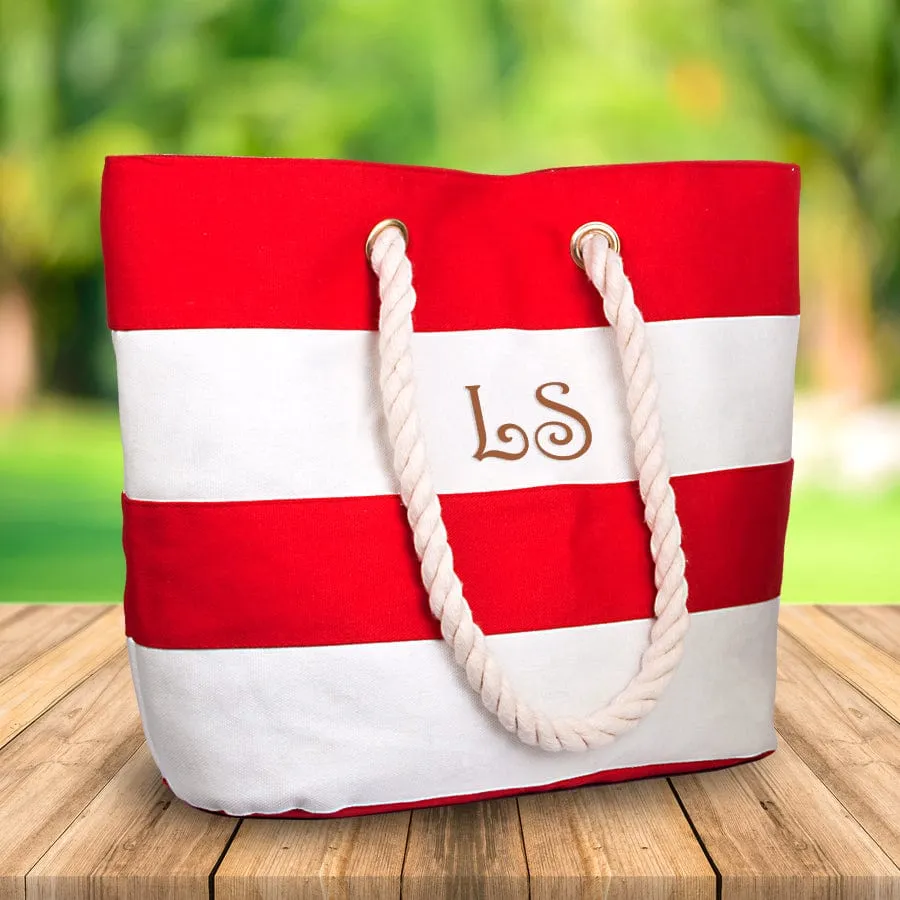 Canvas Water Resistant Beach Tote Bag