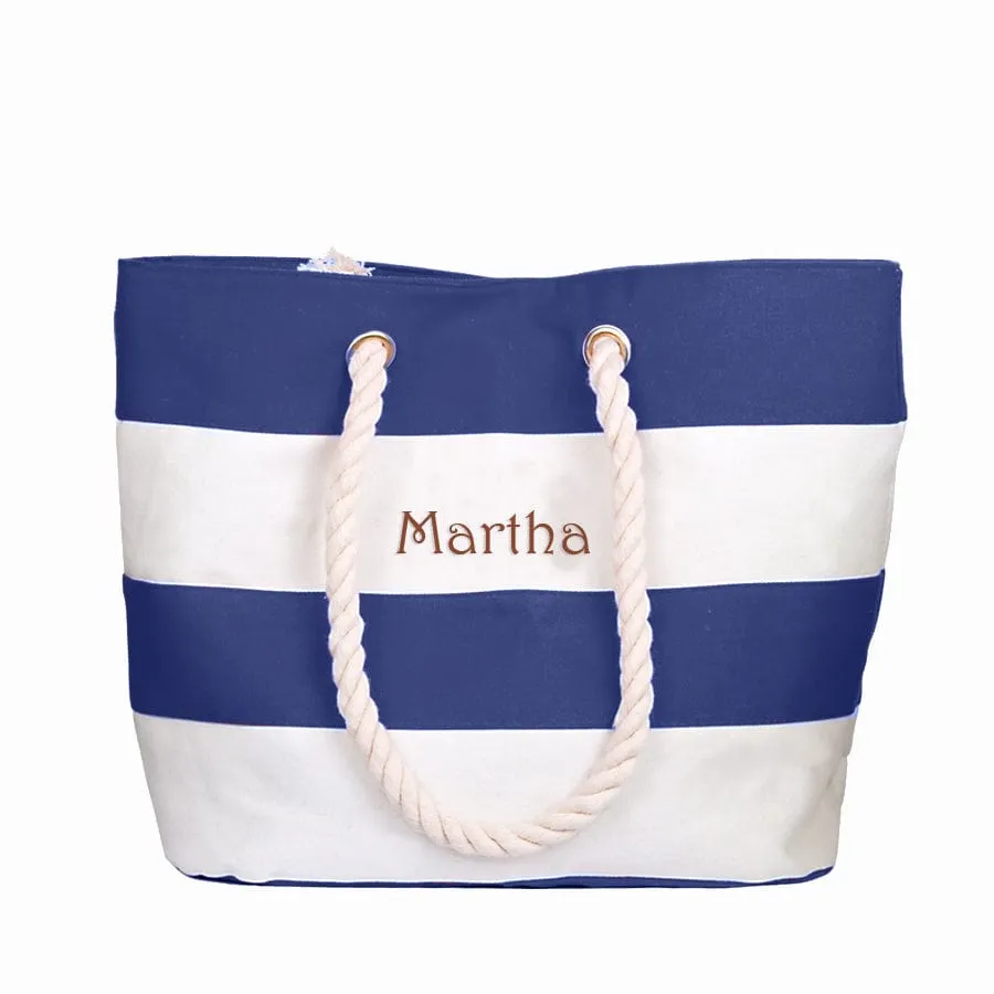 Canvas Water Resistant Beach Tote Bag