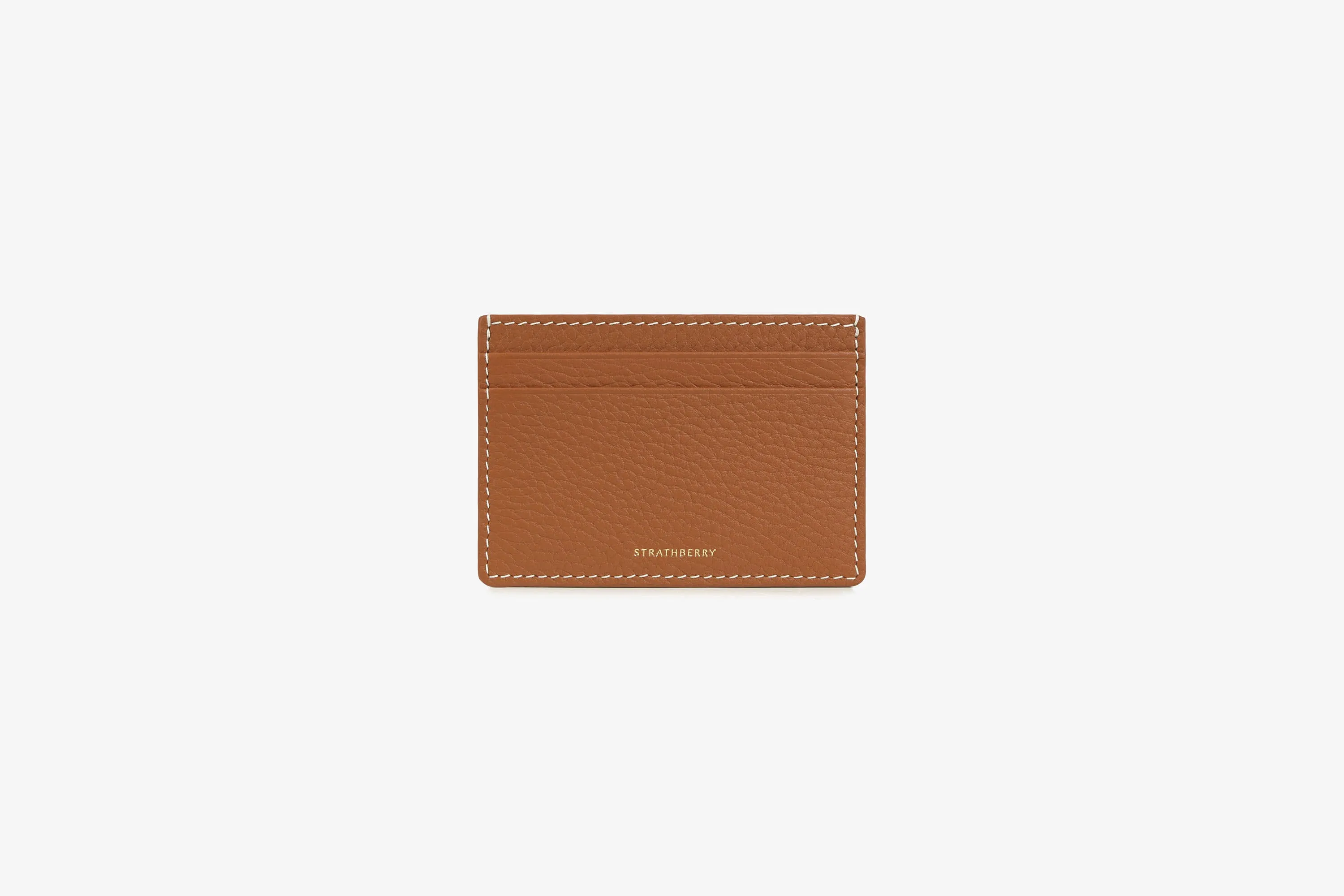 Cardholder - Tan with Vanilla Stitch