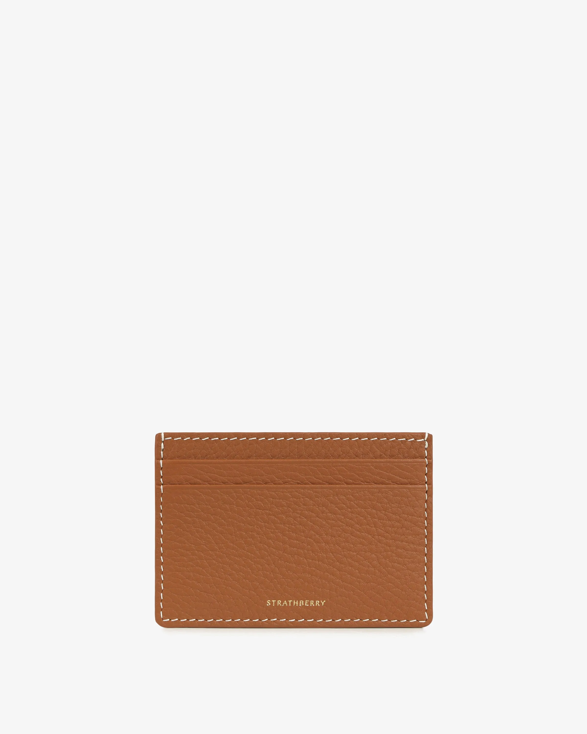 Cardholder - Tan with Vanilla Stitch