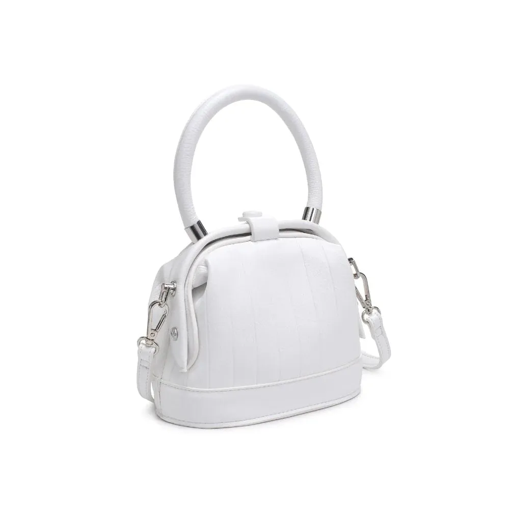 Charmaine Crossbody Bucket Bag-White