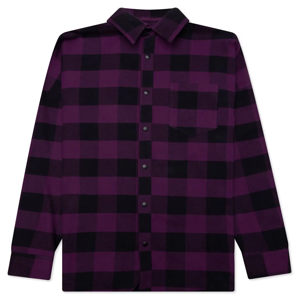 Classic Logo Overshirt - Violet/White