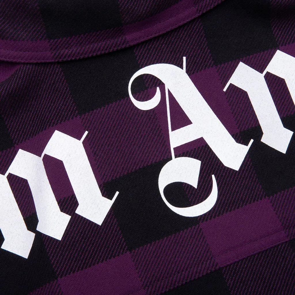 Classic Logo Overshirt - Violet/White