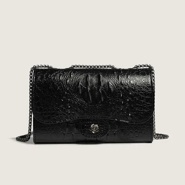 Crocodile pattern crossbody bag