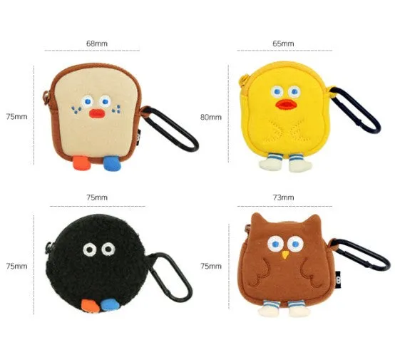 Cute Characters Airpods Pouches Purses Bags Buzz Cases Coin Mini Wallets Key Clips