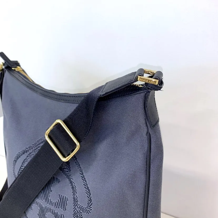 Dark Blue Fabric Crossbody