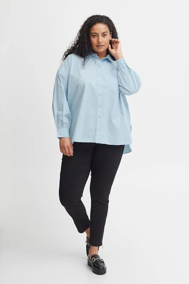 Fransa Plus Shirt in Blue