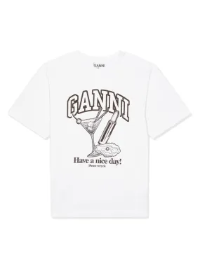 Ganni Future Heavy Cocktail Drop Shoulder T-Shirt