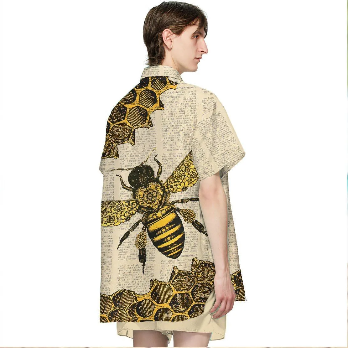 Gearhuman 3D Bee Hawaii Shirt