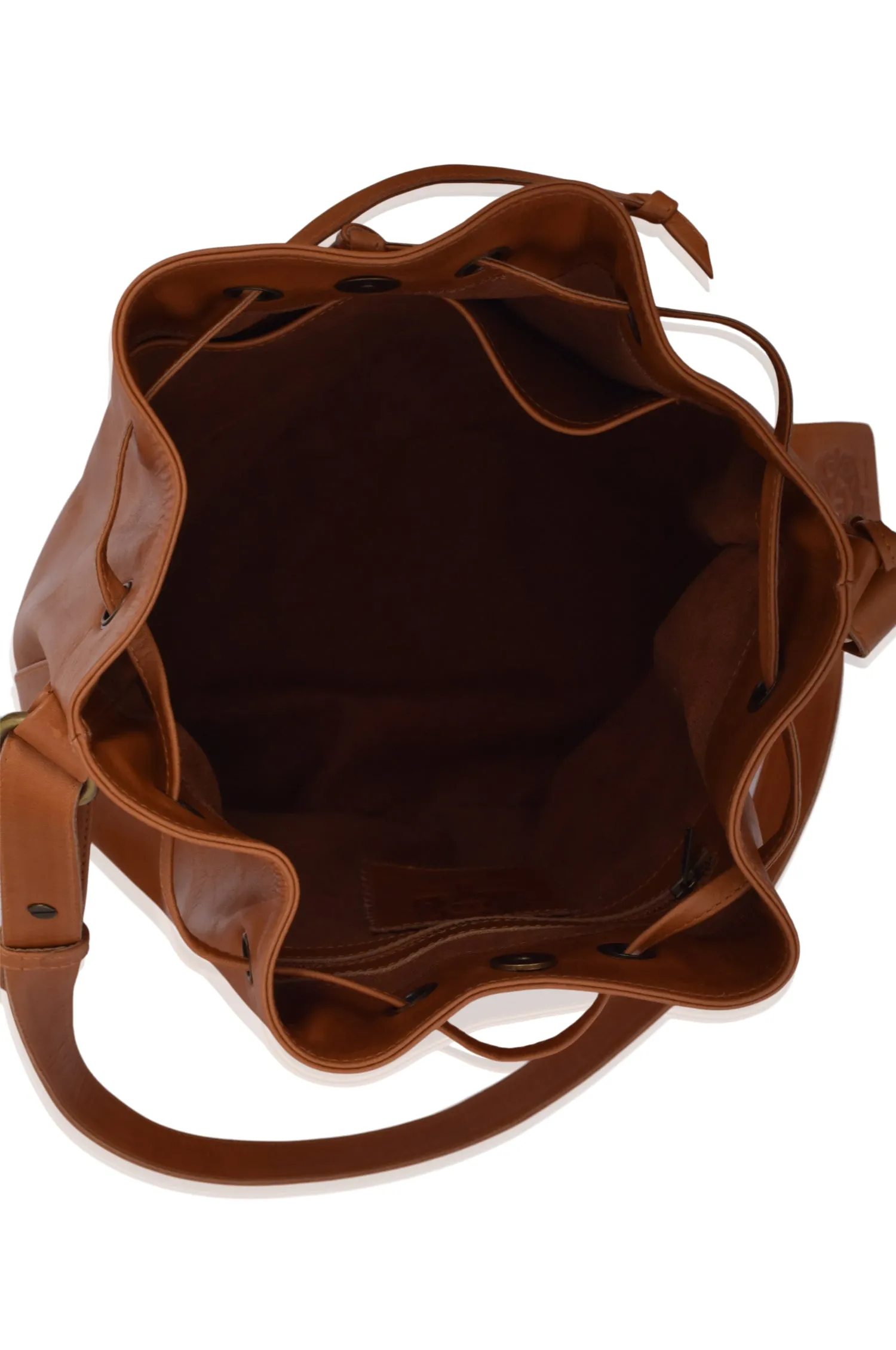 Geneva Drawstring Leather Bag