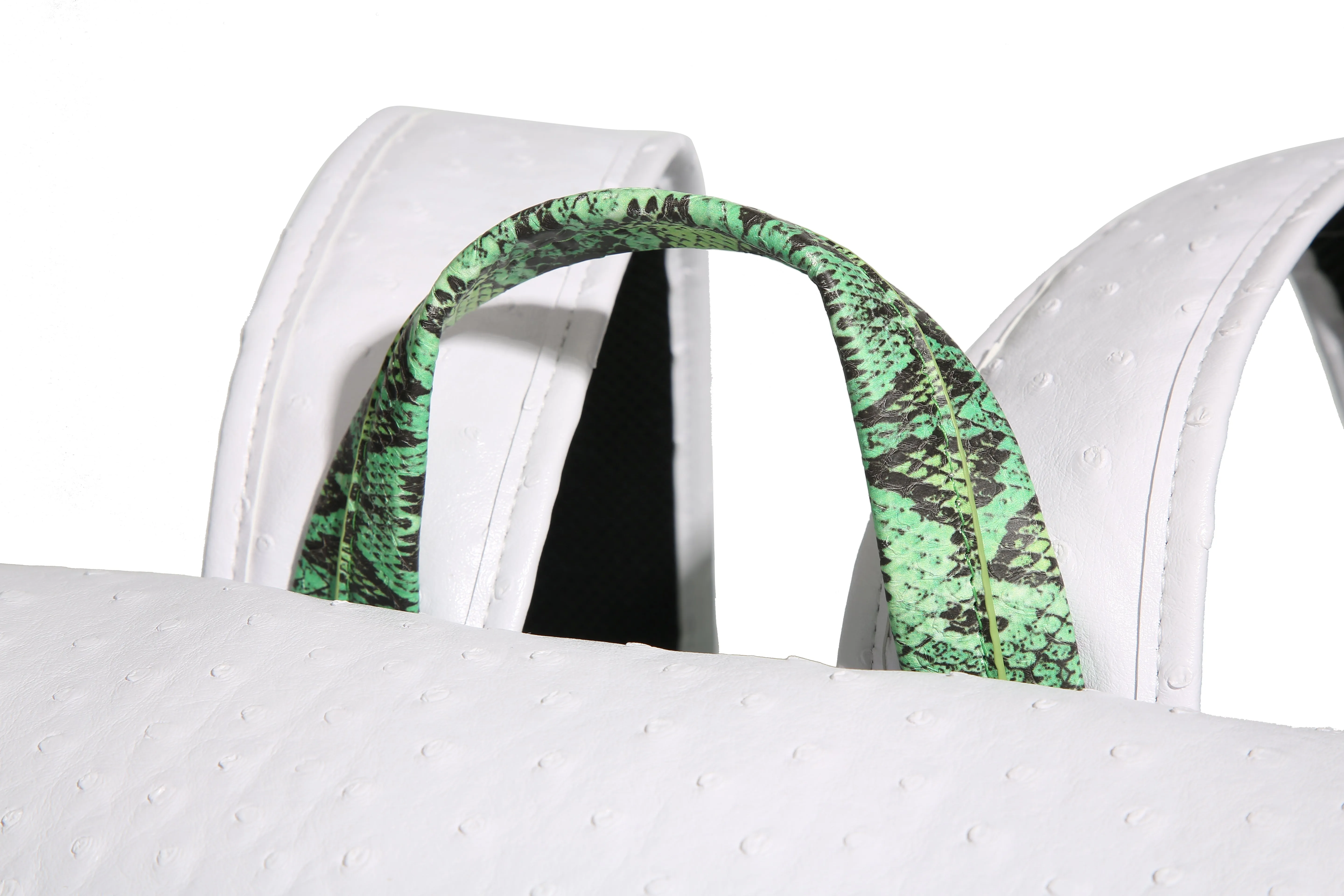 Green Faux Python Designer Backpack