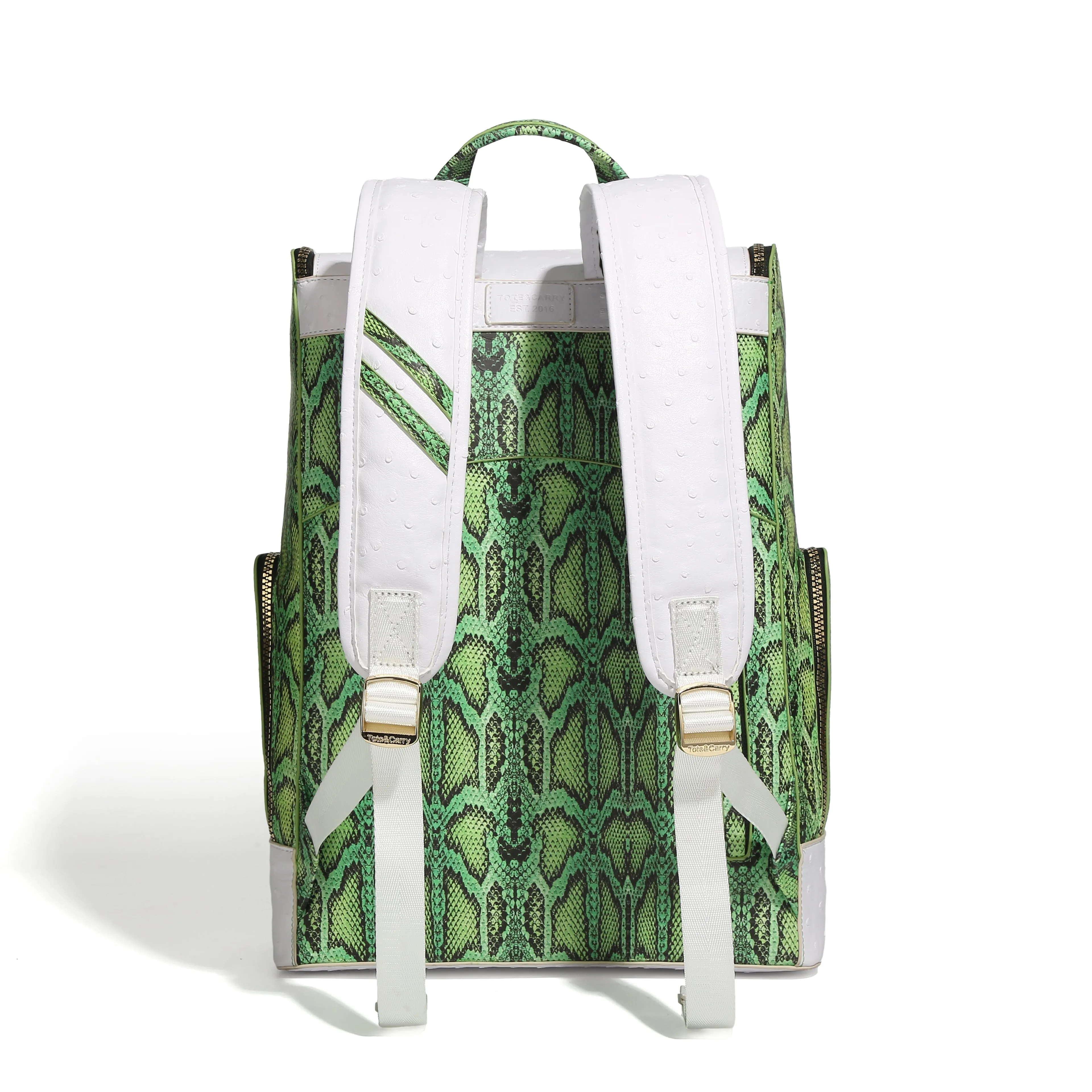 Green Faux Python Designer Backpack