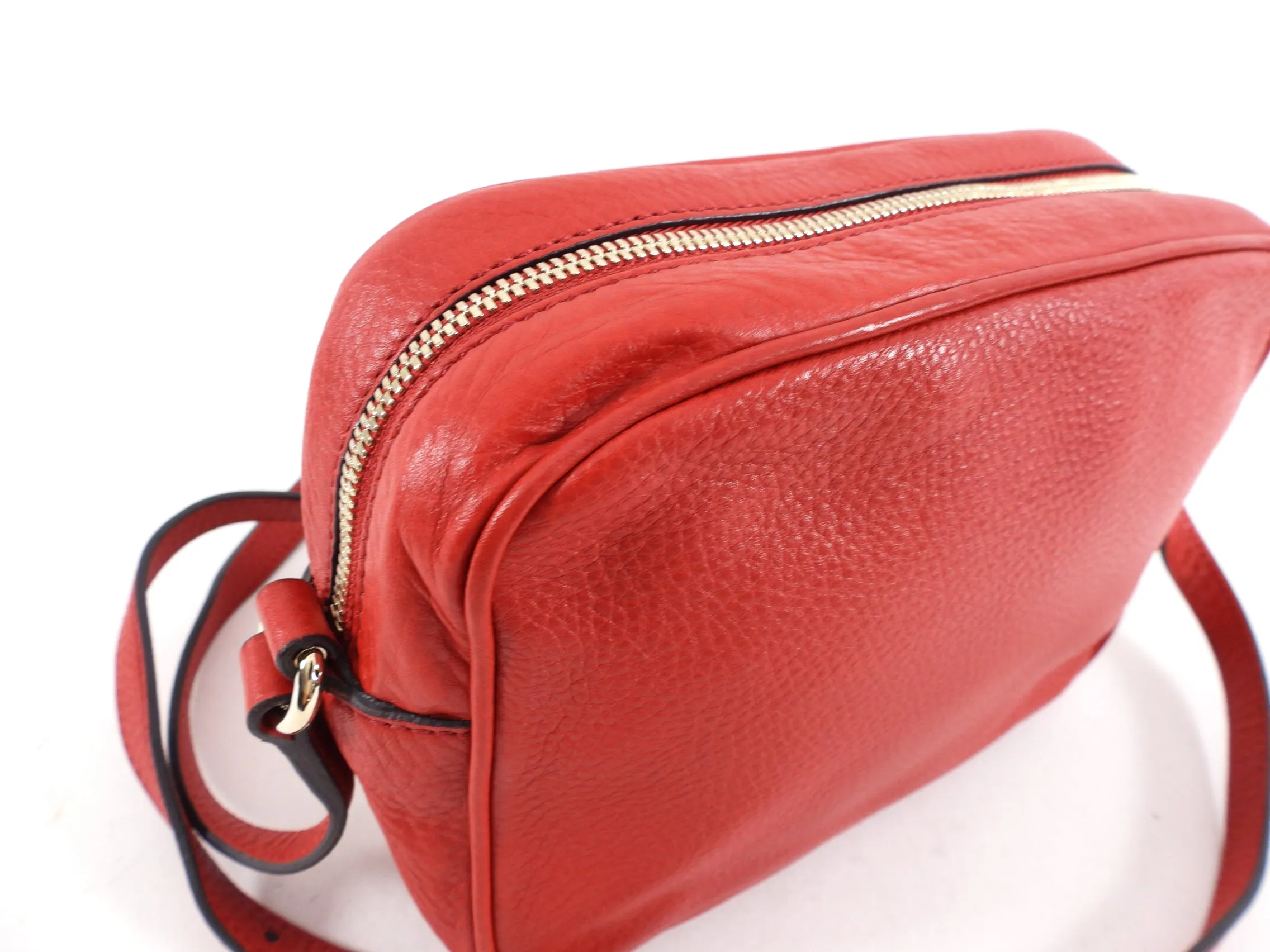 Gucci Small Red Soho Disco Tassel Crossbody Bag