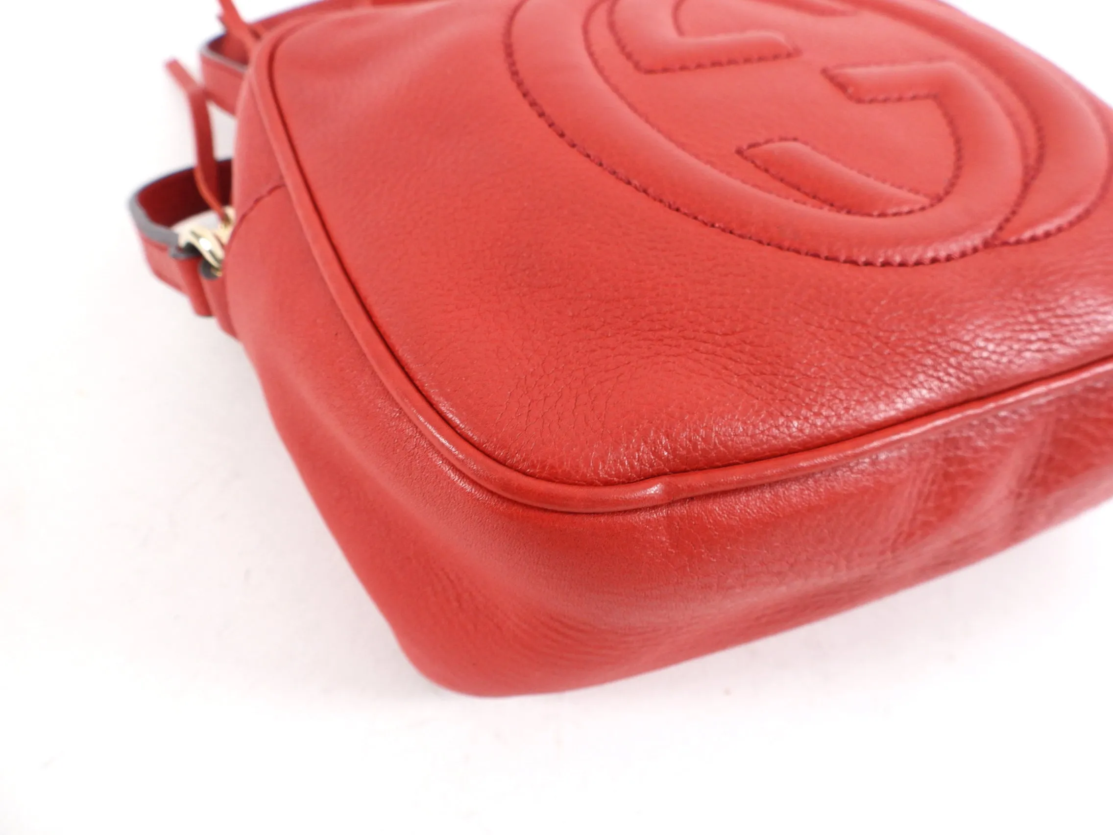 Gucci Small Red Soho Disco Tassel Crossbody Bag