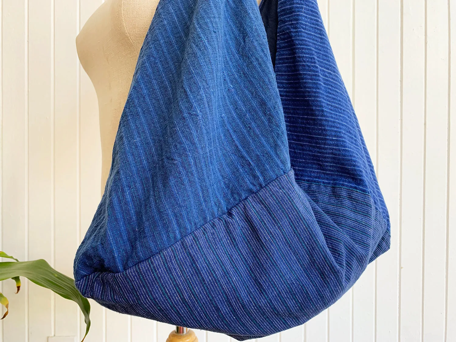 *Handmade* Origami bag | Market bag | Indigo Blue