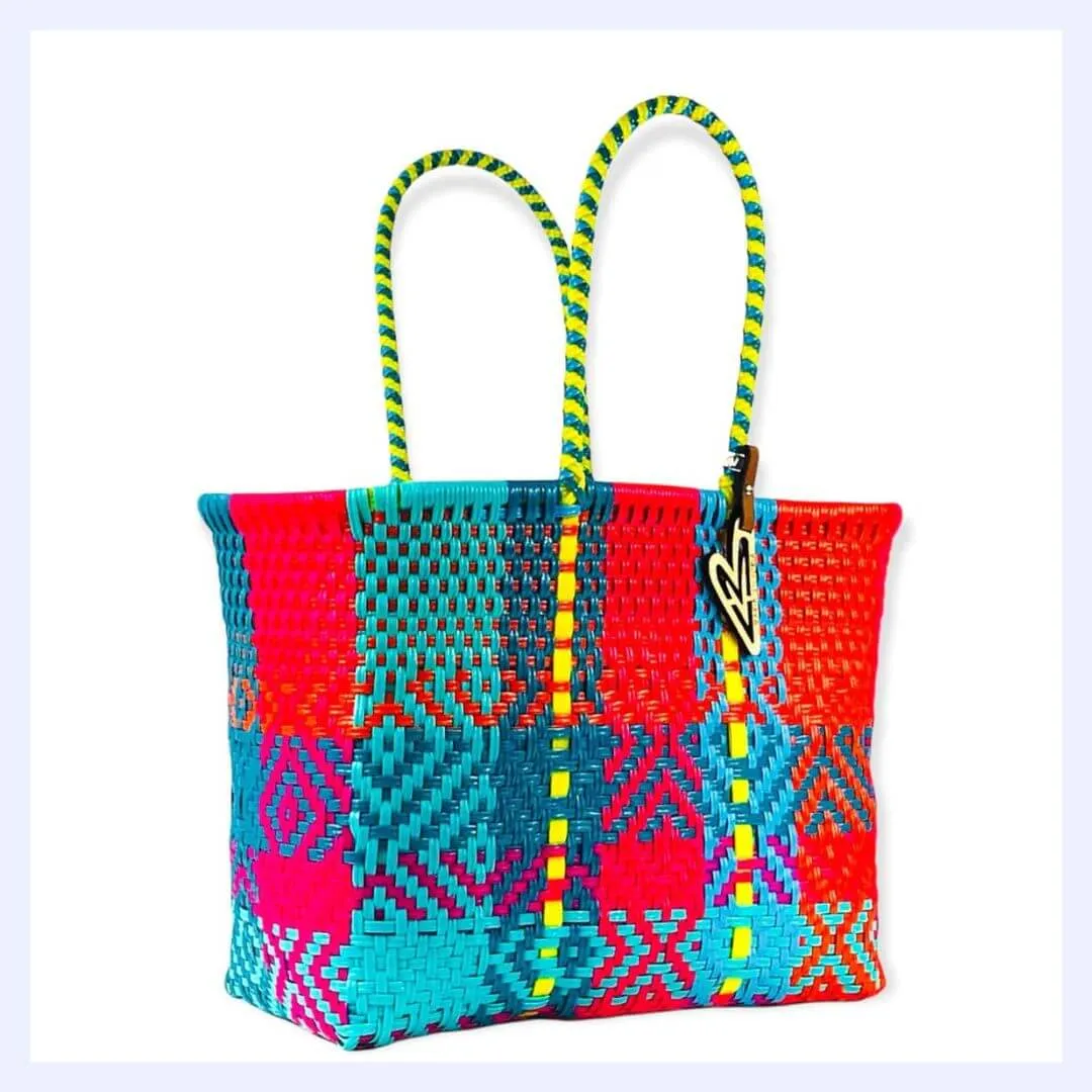 Handwoven Perfect Beach Bag-Brights