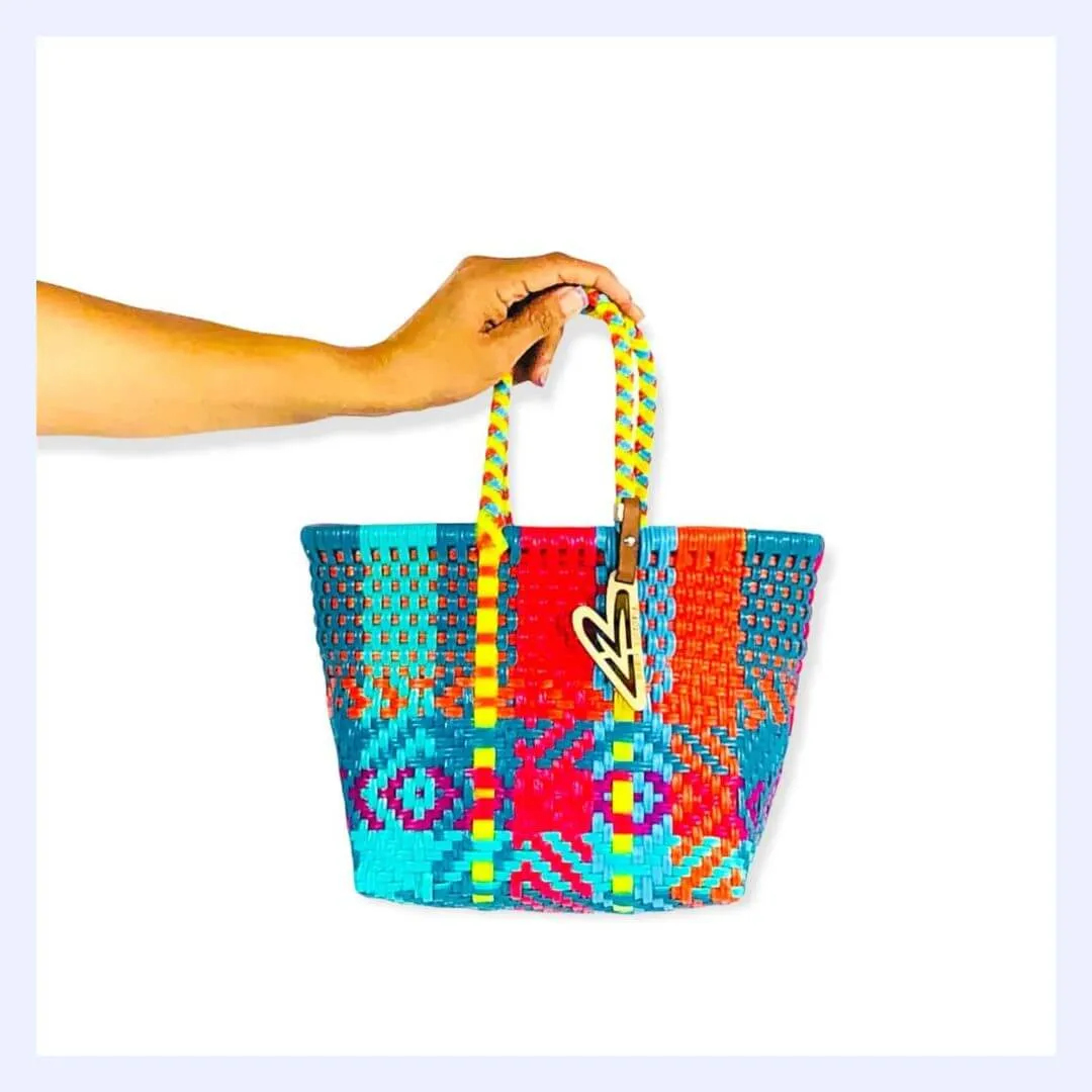 Handwoven Perfect Beach Bag-Brights