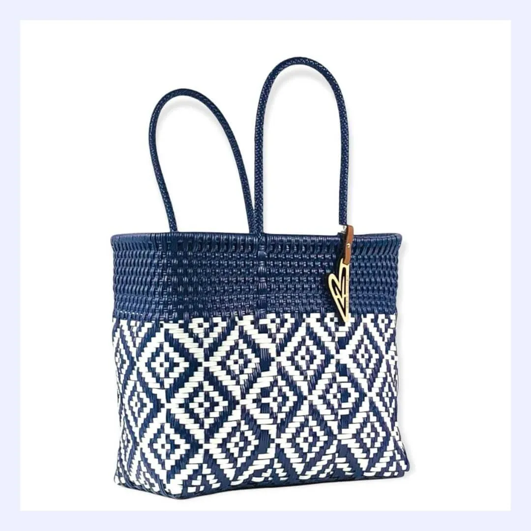 Handwoven Perfect Beach Bag-Navy