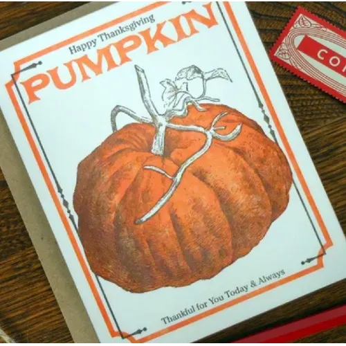 Happy Thanksgiving Pumpkin Card