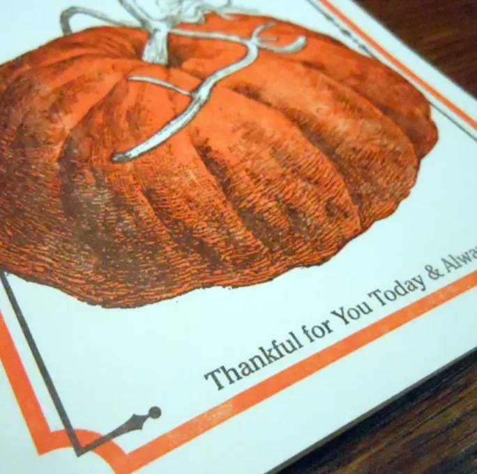 Happy Thanksgiving Pumpkin Card