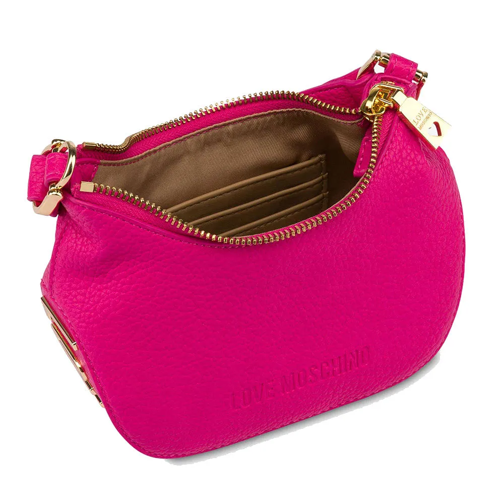 Hobo Bag Small LOVE MOSCHINO linea Giant Logo colore Fuxia