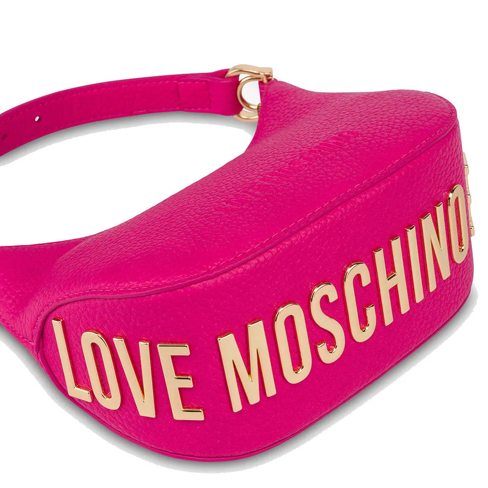 Hobo Bag Small LOVE MOSCHINO linea Giant Logo colore Fuxia