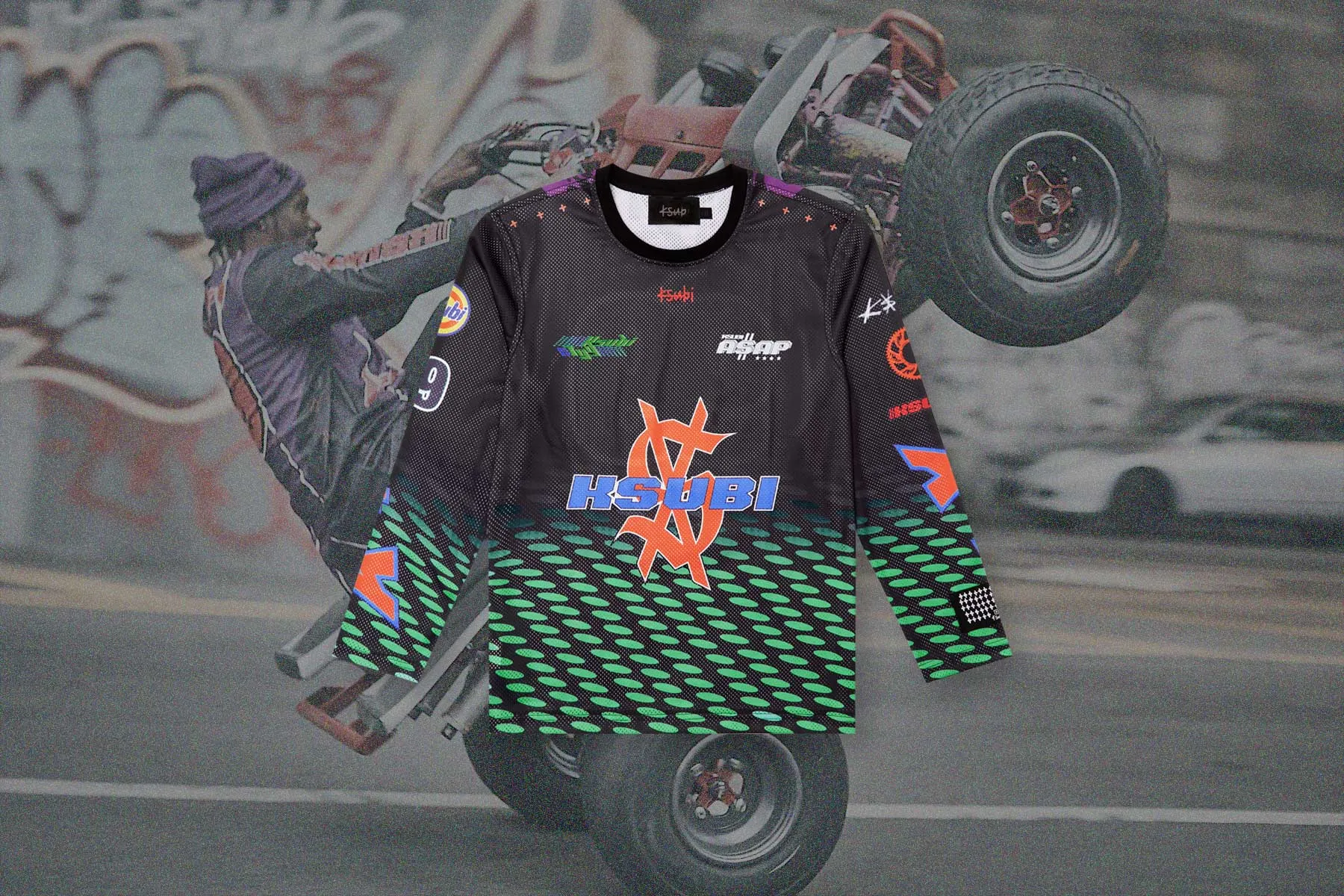 Ksubi x ASAP TyY Moto Jersey - Black