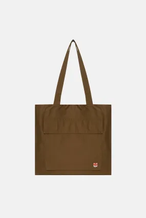 Kzl Tilki Dokuma Cepli Tote Bag - Haki