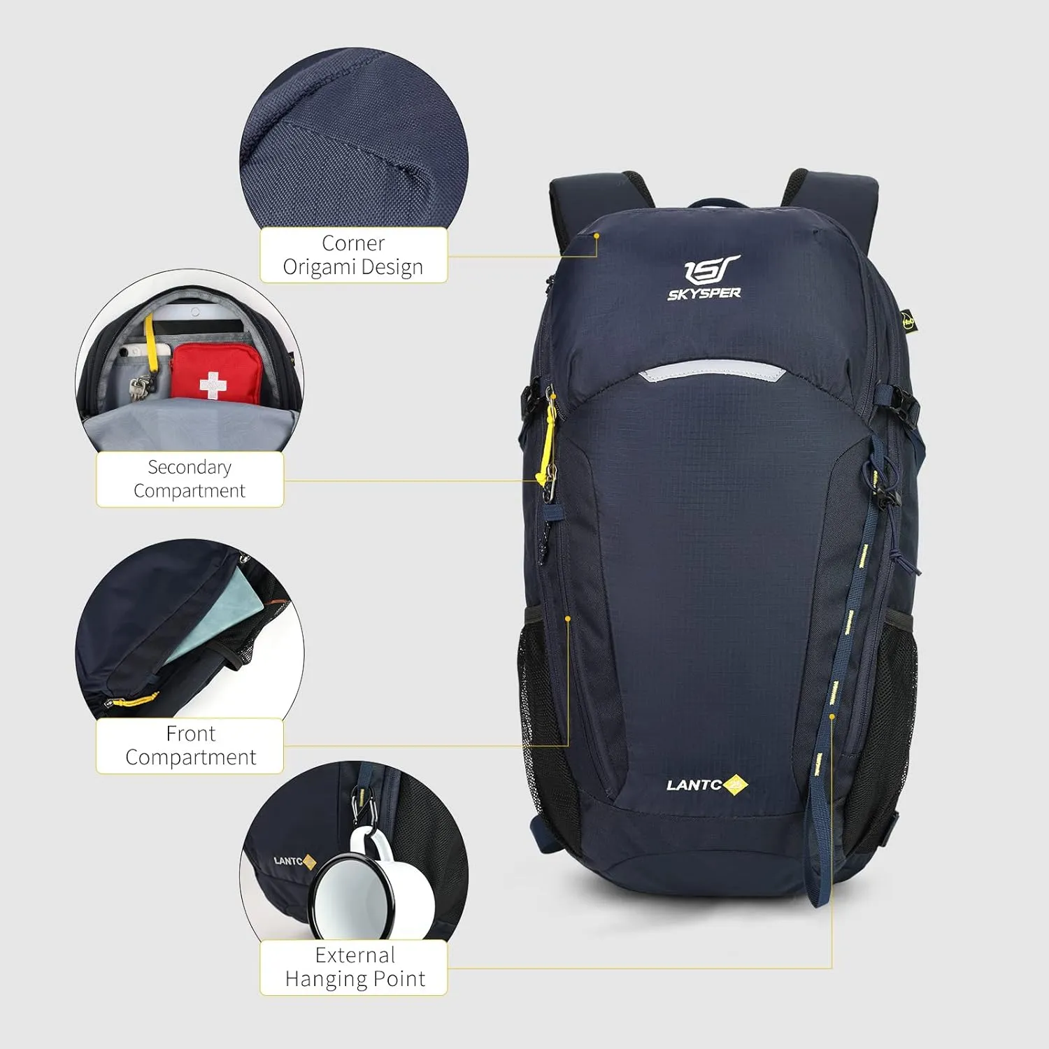 LANTC25 - SKYSPER 25L Hiking Daypack Waterproof Backpack