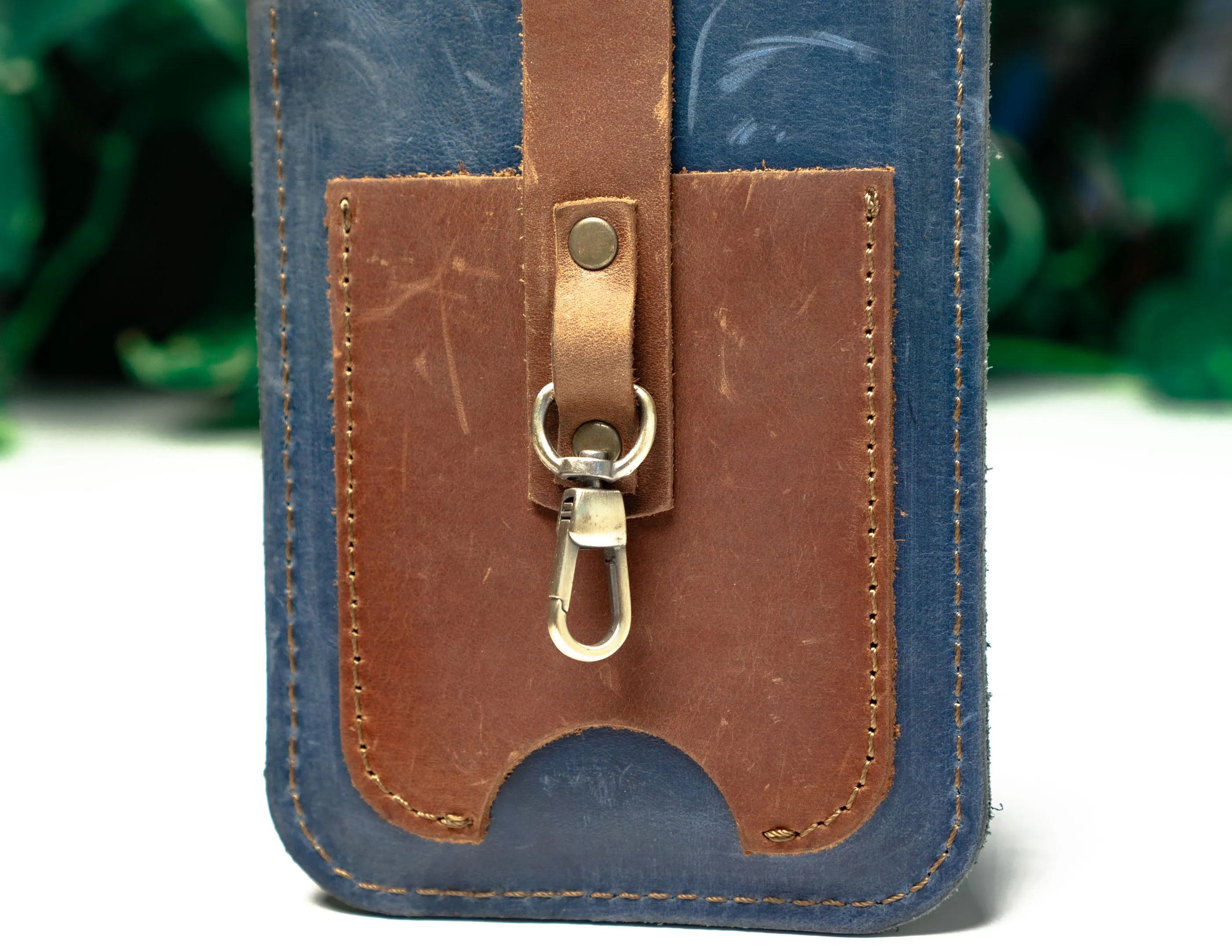 Leather Phone Bag "Navy" | Handcrafted | Designer Crossbody Small Bag