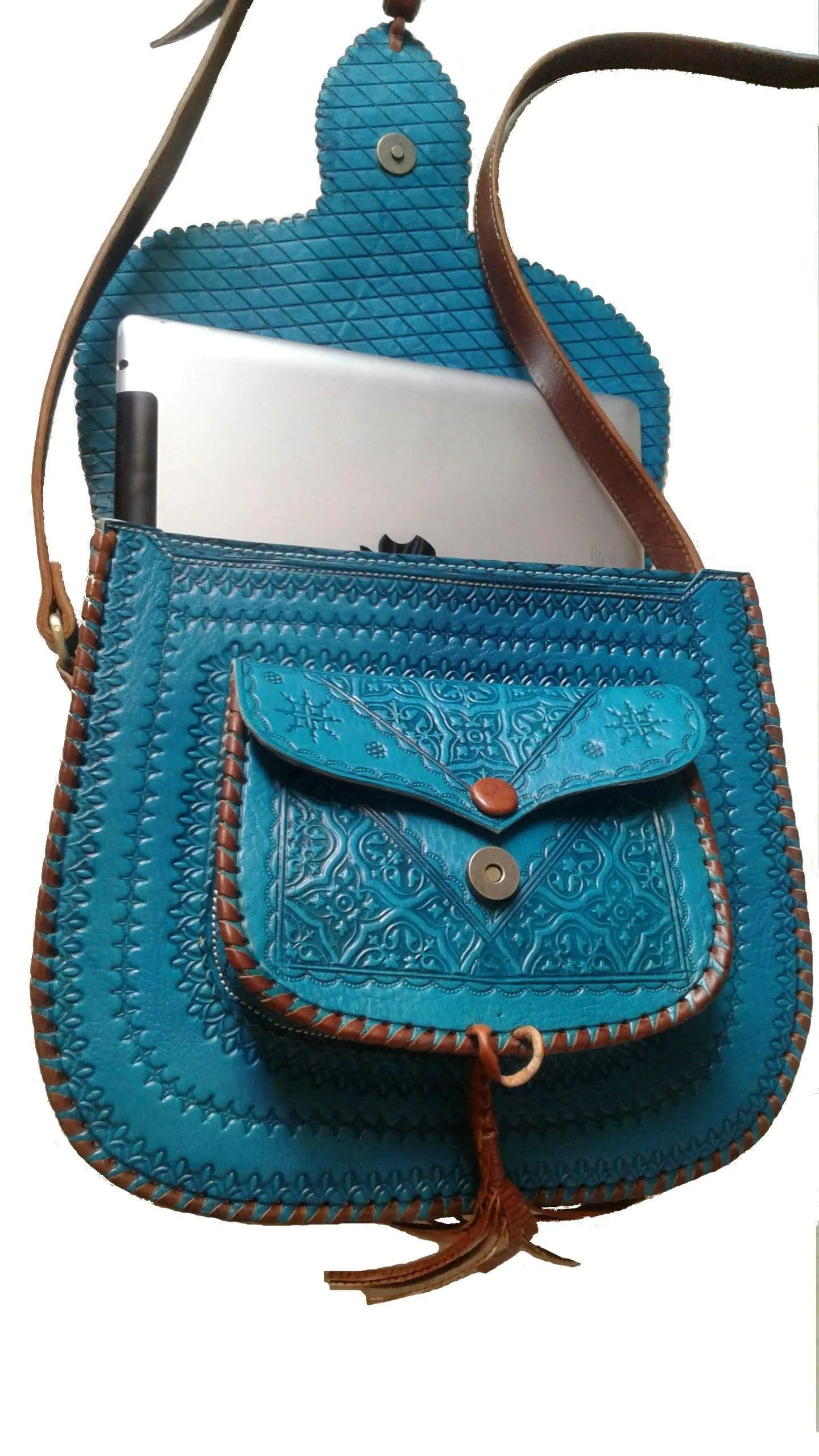 LSSAN Handbag - Turquoise - Heart