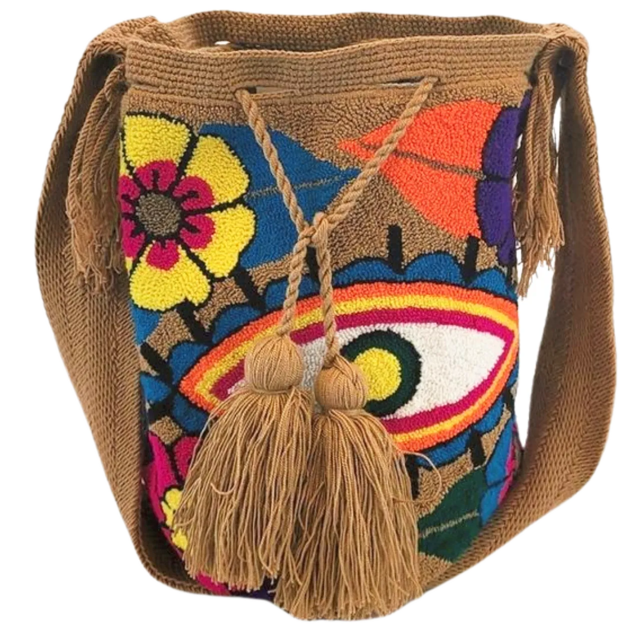 Lucia Large Handmade Punch-needle Wayuu Mochila Bag