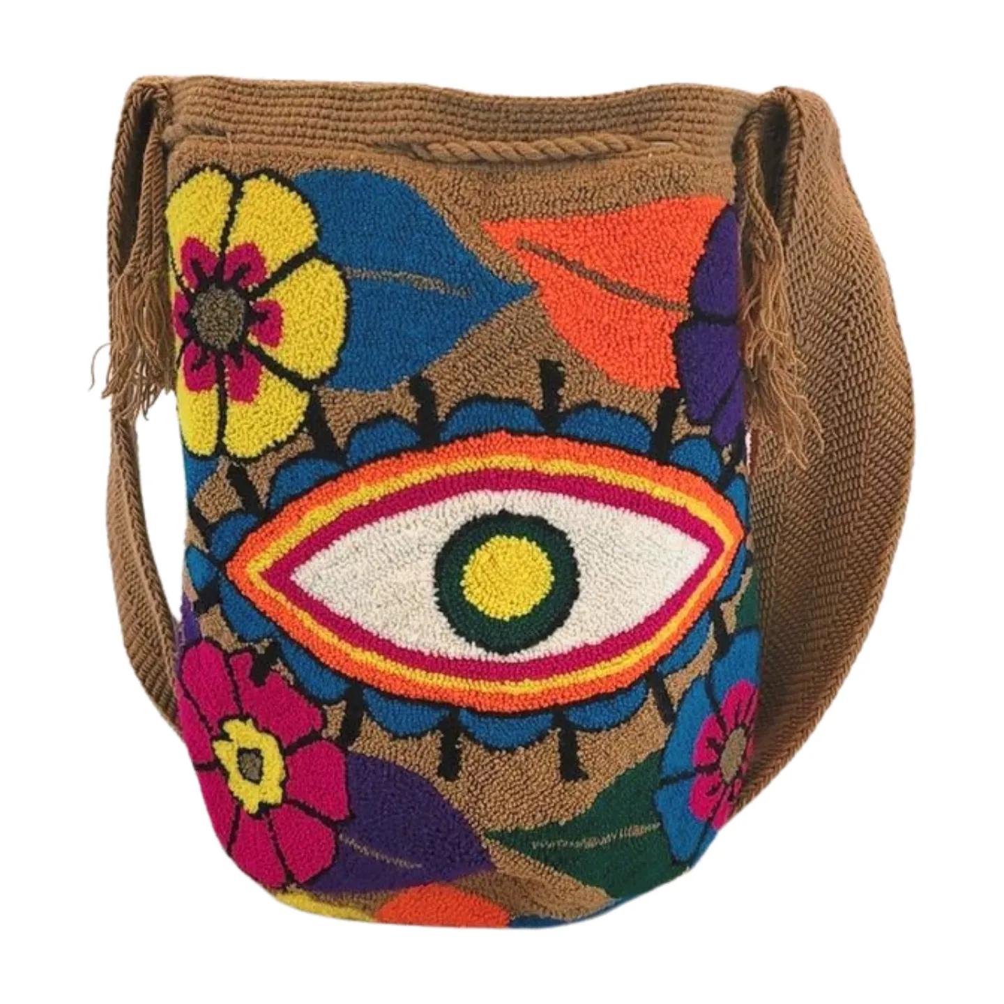 Lucia Large Handmade Punch-needle Wayuu Mochila Bag