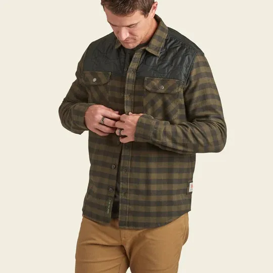 Men's Howler Bros | Quintana Quilted Flannel | Cody Check Antique Black