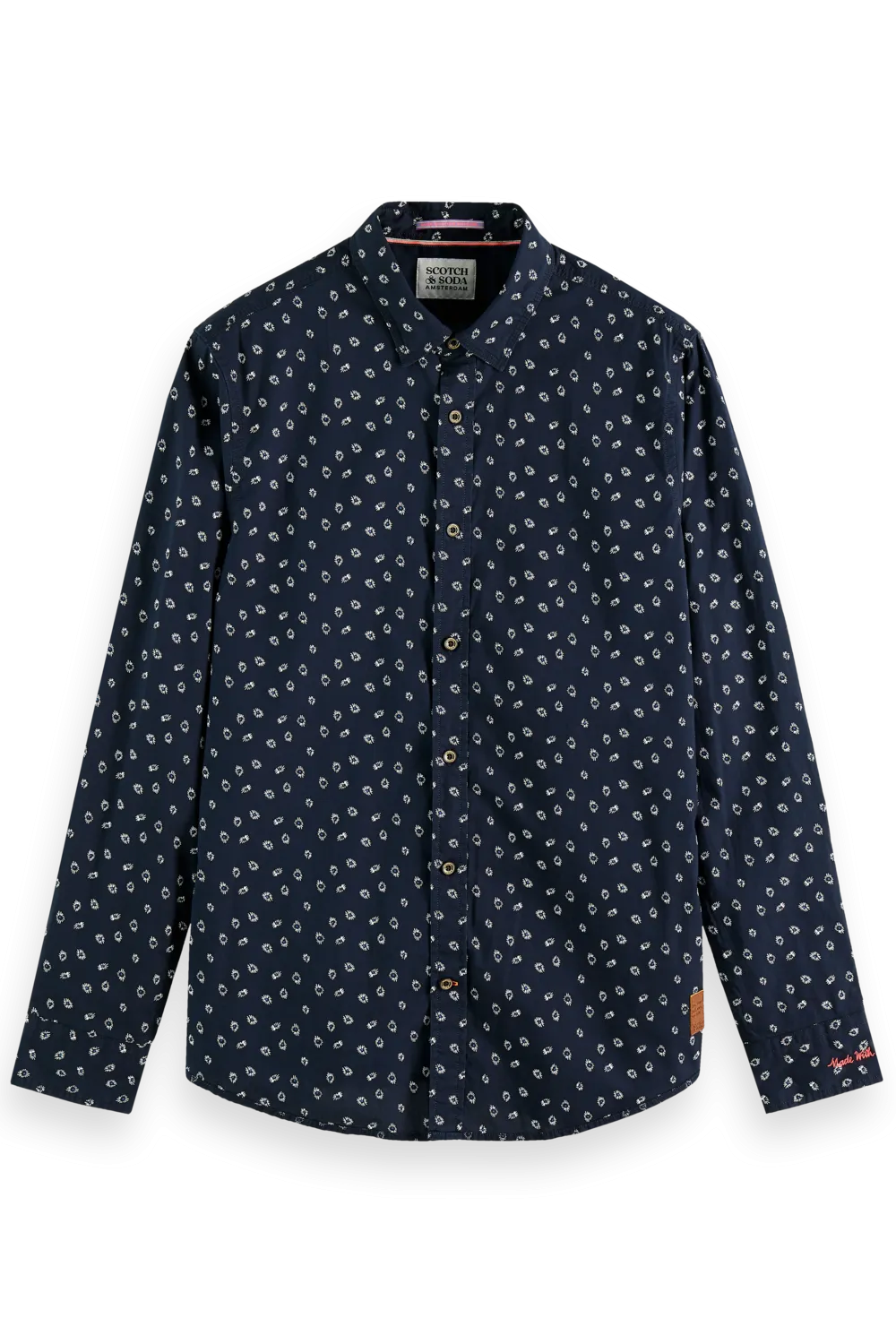 Mens Slim-Fit Printed Poplin Shirt - Combo B