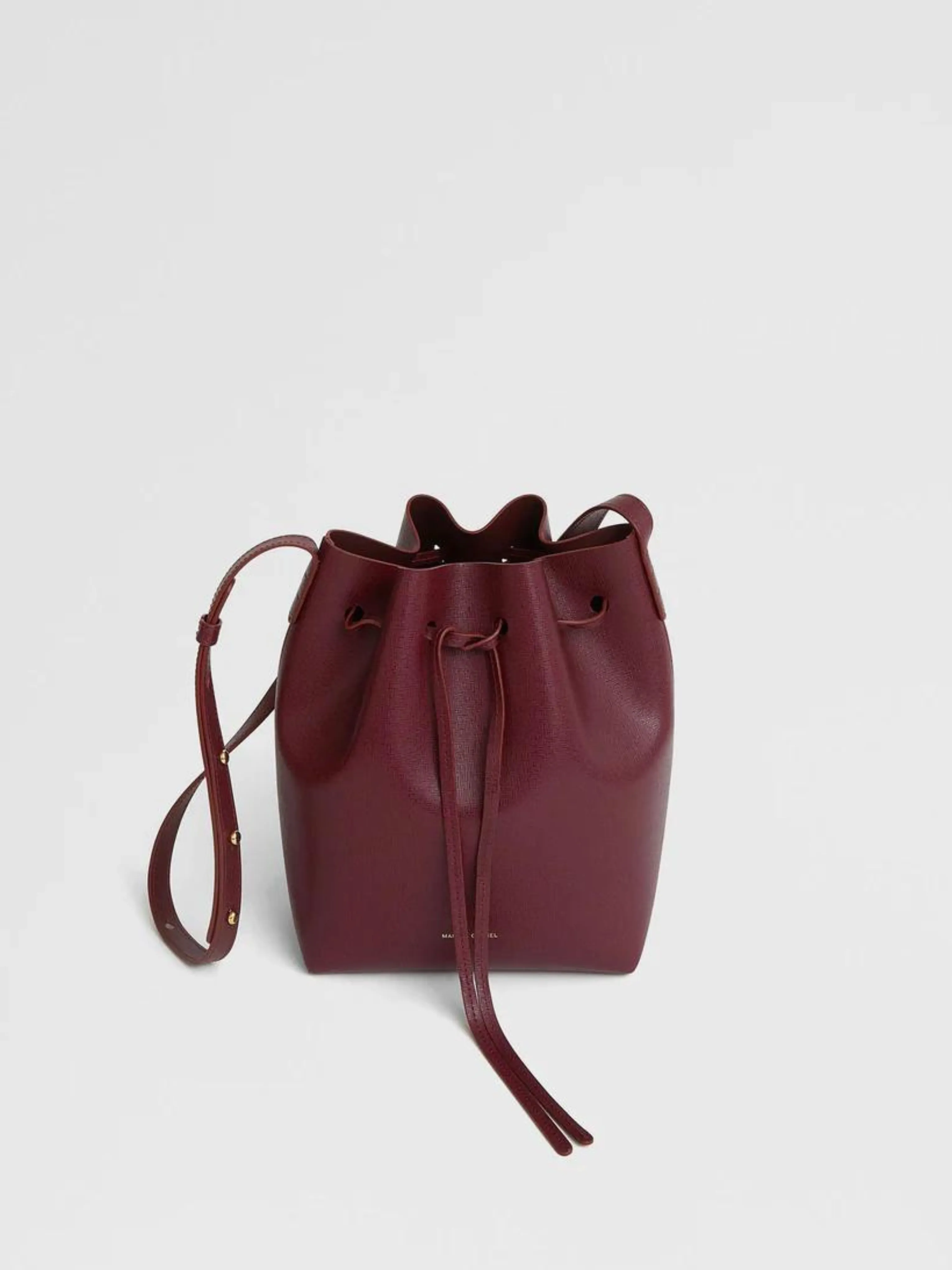 Mini Bucket Bag in Claret