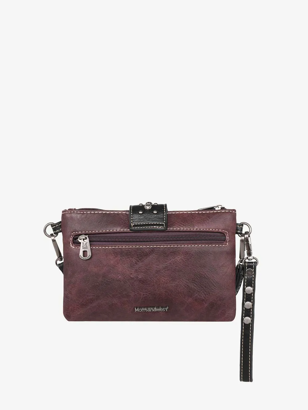 Montana West Laser Cut-out Buckle Crossbody Wristlet