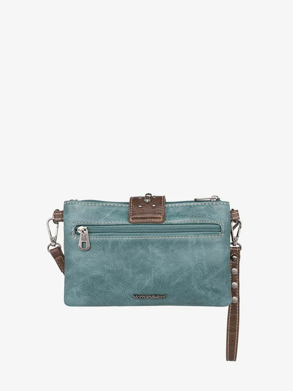 Montana West Laser Cut-out Buckle Crossbody Wristlet