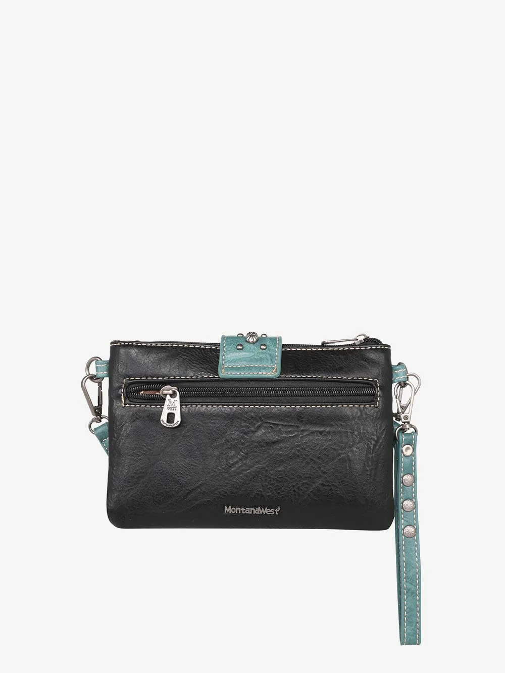 Montana West Laser Cut-out Buckle Crossbody Wristlet