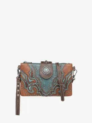 Montana West Laser Cut-out Buckle Crossbody Wristlet