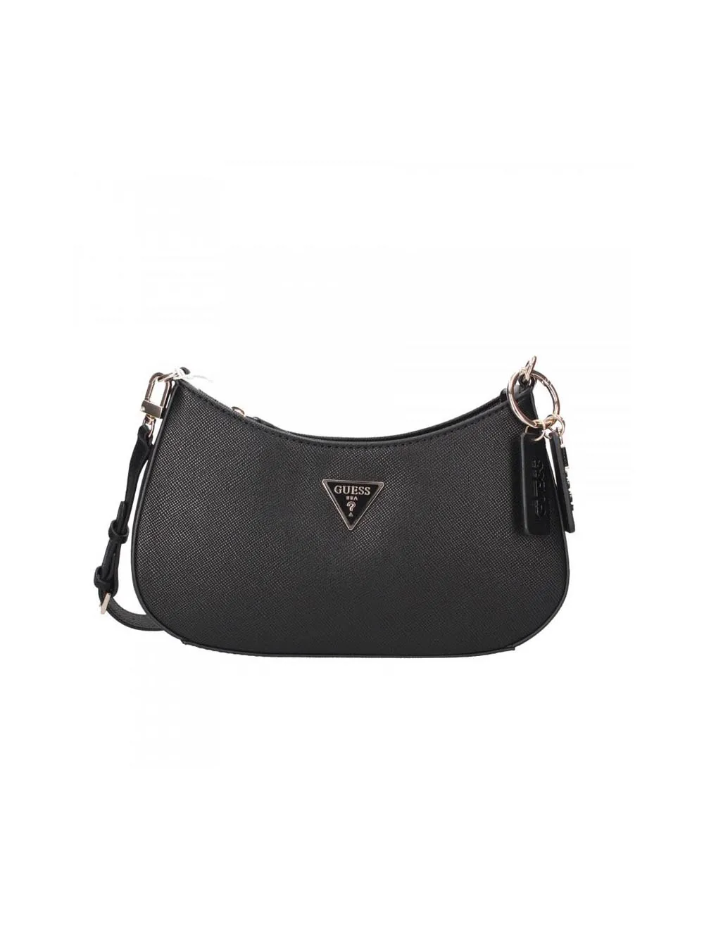 Noelle Top Zip Shoulder Bag - Black