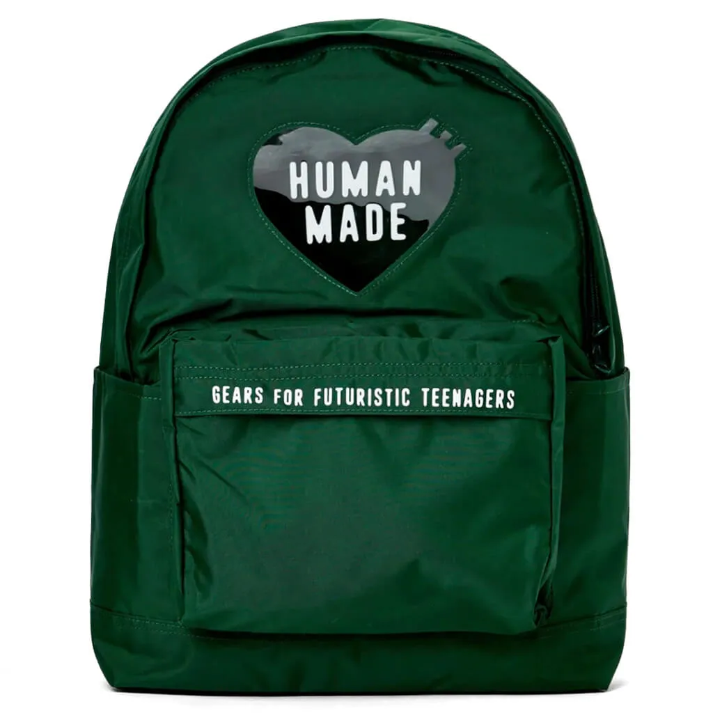 Nylon Heart Backpack - Green